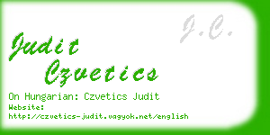 judit czvetics business card